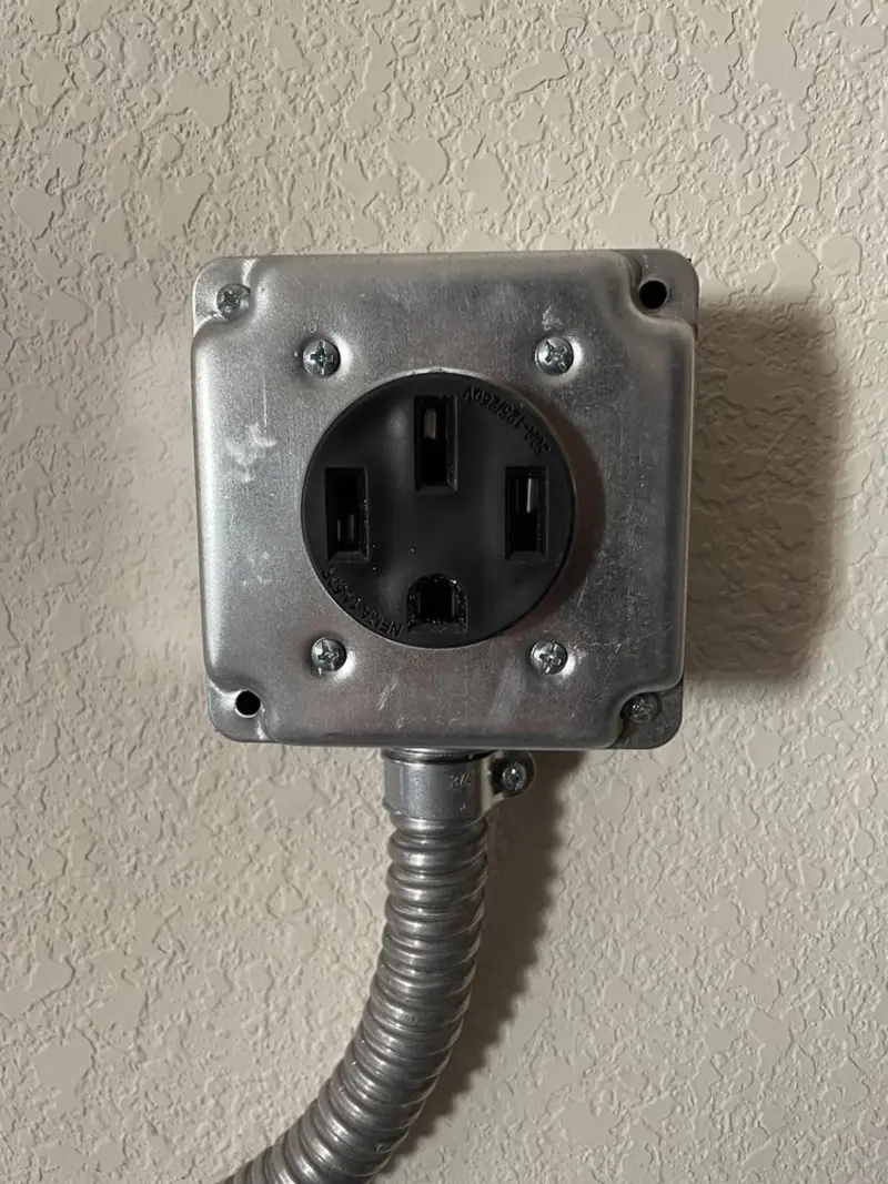 NEMA 14-50 outlet installed for Smart Home Electrical in Pingree Grove